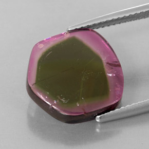 Tourmaline multicolore naturelle transparent, 8,46 ct, transparent / translucide