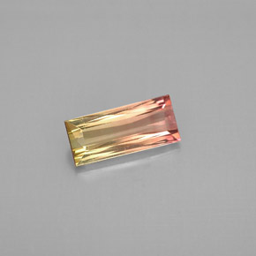 Tourmaline multicolore naturelle baguette, 1,02 ct, VVS