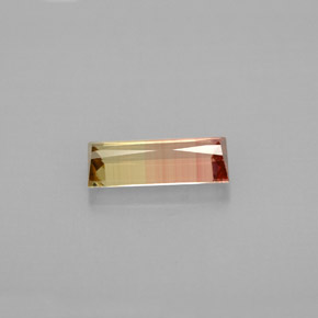 Tourmaline multicolore naturelle baguette, 1,02 ct, VVS