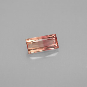 Tourmaline bicolore naturelle baguette, 0,79 ct, VVS