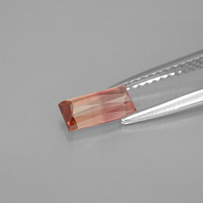 Tourmaline bicolore naturelle baguette, 0,79 ct, VVS