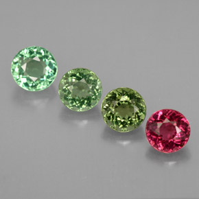 Achetez naturel ct multicolore tourmaline gems, coupe roude, en provenance mozambique chez gemselect. en stock, livraison internationale!