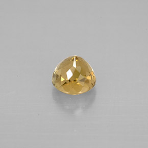 Tourmaline jaune naturelle coupe roude, 0,90 ct, VVS
