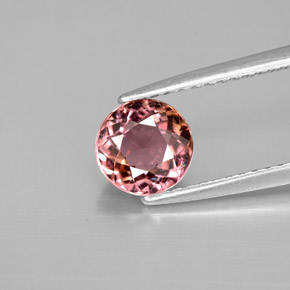 Tourmaline rose naturelle coupe roude, 1,06 ct, VVS