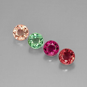 Achetez naturel ct multicolore tourmaline gems, coupe roude, en provenance mozambique chez gemselect. en stock, livraison internationale!