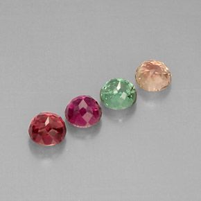 Achetez naturel ct multicolore tourmaline gems, coupe roude, en provenance mozambique chez gemselect. en stock, livraison internationale!