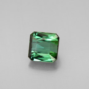 Tourmaline vert naturelle taille émeraude, 1,58 ct, VVS-VS