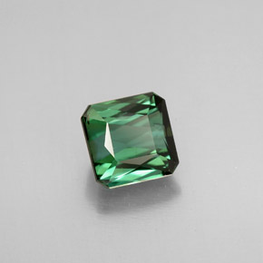 Tourmaline vert naturelle taille émeraude, 1,58 ct, VVS-VS