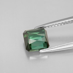 Tourmaline vert naturelle taille émeraude, 1,58 ct, VVS-VS