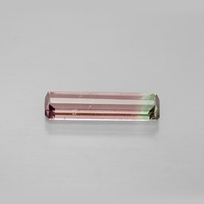 Tourmaline multicolore naturelle taille émeraude, 1,68 ct, VVS-VS