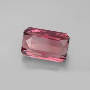 Tourmaline rose naturelle taille émeraude, 4,77 ct, VVS