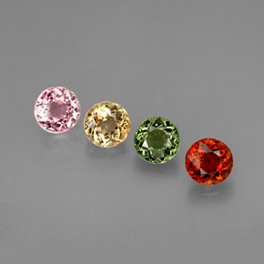 Achetez naturel ct multicolore tourmaline gems, coupe roude, en provenance mozambique chez gemselect. en stock, livraison internationale!