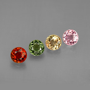 Achetez naturel ct multicolore tourmaline gems, coupe roude, en provenance mozambique chez gemselect. en stock, livraison internationale!