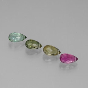 Achetez naturel ct multicolore tourmaline gems, briolette, en provenance mozambique chez gemselect. en stock, livraison internationale!