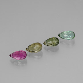 Achetez naturel ct multicolore tourmaline gems, briolette, en provenance mozambique chez gemselect. en stock, livraison internationale!