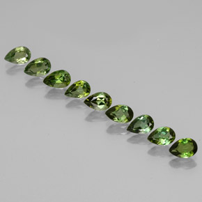 Achetez naturel 3,52ct vert tourmaline gems, en forme de poire, en provenance mozambique chez gemselect. en stock, livraison internationale!