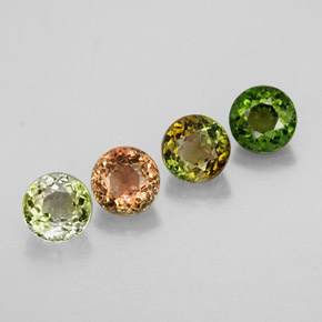 Achetez naturel ct multicolore tourmaline gems, coupe roude, en provenance mozambique chez gemselect. en stock, livraison internationale!