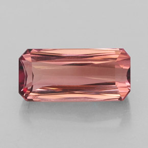 Tourmaline rose naturelle taille émeraude, 3,29 ct, IF
