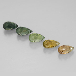 Achetez naturel 2,46ct multicolore tourmaline gems, briolette, en provenance mozambique chez gemselect. en stock, livraison internationale!