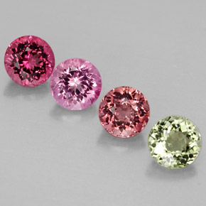 Achetez naturel ct multicolore tourmaline gems, coupe roude, en provenance nigeria chez gemselect. en stock, livraison internationale!