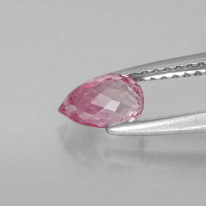 Tourmaline rose naturelle briolette, 0,74 ct, VS