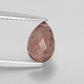 Tourmaline rose naturelle briolette, 1,31 ct, VS-SI