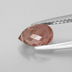 Tourmaline rose naturelle briolette, 1,31 ct, VS-SI