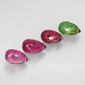 Achetez naturel ct multicolore tourmaline gems, briolette, en provenance mozambique chez gemselect. en stock, livraison internationale!