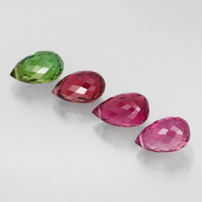 Achetez naturel ct multicolore tourmaline gems, briolette, en provenance mozambique chez gemselect. en stock, livraison internationale!