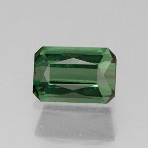 Tourmaline vert naturelle taille émeraude, 0,75 ct, VVS-VS