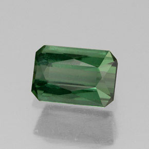 Tourmaline vert naturelle taille émeraude, 0,75 ct, VVS-VS