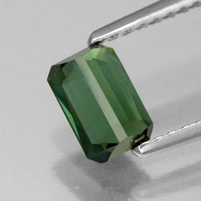 Tourmaline vert naturelle taille émeraude, 0,75 ct, VVS-VS