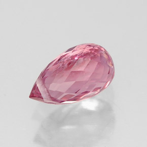 Tourmaline rose naturelle briolette, 0,92 ct, VS