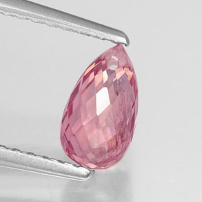 Tourmaline rose naturelle briolette, 0,92 ct, VS