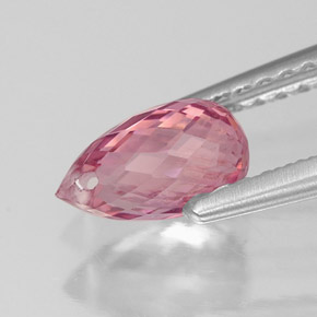 Tourmaline rose naturelle briolette, 0,92 ct, VS