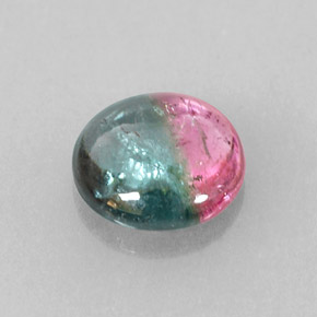 Tourmaline multicolore naturelle coupe roude, 1,46 ct, transparent