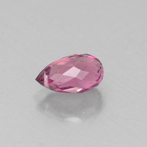 Tourmaline rose naturelle briolette, 0,62 ct, VS