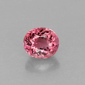Tourmaline rose naturelle coupe ovale, 0,73 ct, VVS
