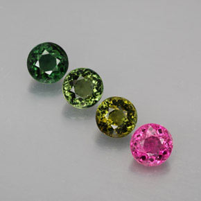 Achetez naturel ct multicolore tourmaline gems, coupe roude, en provenance mozambique chez gemselect. en stock, livraison internationale!