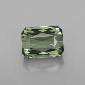 Tourmaline vert naturelle taille émeraude, 1,88 ct, VVS