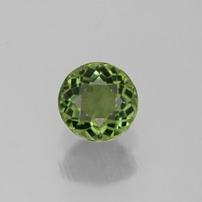 Tourmaline vert naturelle coupe roude, 0,84 ct, VVS