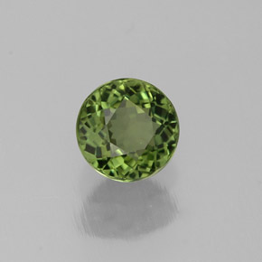 Tourmaline vert naturelle coupe roude, 0,84 ct, VVS