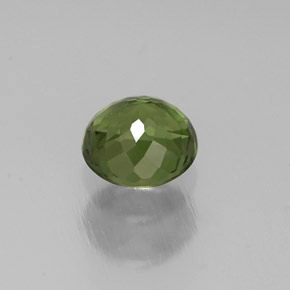Tourmaline vert naturelle coupe roude, 0,84 ct, VVS