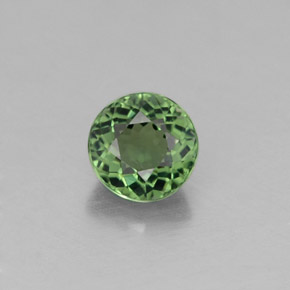Tourmaline vert naturelle coupe roude, 0,69 ct, VVS-VS