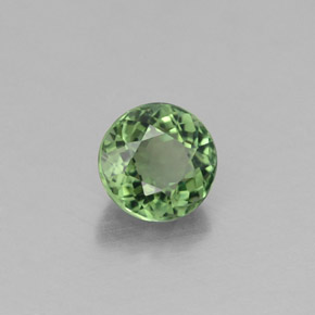 Tourmaline vert naturelle coupe roude, 0,69 ct, VVS-VS
