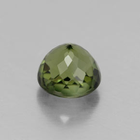 Tourmaline vert naturelle coupe roude, 1,30 ct, VS