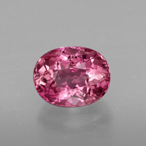 Tourmaline rose naturelle coupe ovale, 1,32 ct, VS