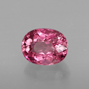 Tourmaline rose naturelle coupe ovale, 1,32 ct, VS