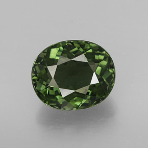 Tourmaline vert naturelle coupe ovale, 2,05 ct, VVS-VS