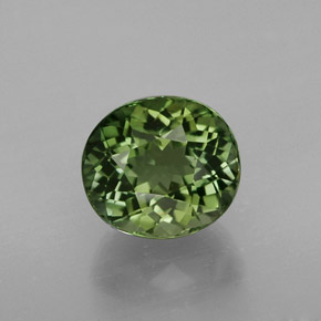 Tourmaline vert naturelle coupe ovale, 1,94 ct, VVS